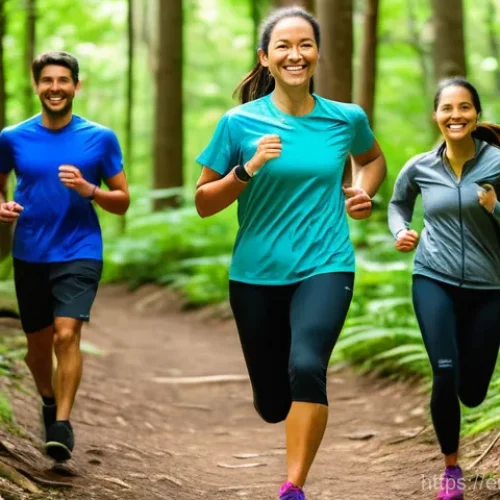 Home 31 레저스포츠지도자 전문성과 시장 수요 분석 - **Experiential Outdoor Fitness Adventure**
A diverse group of six adults (three men, three women...