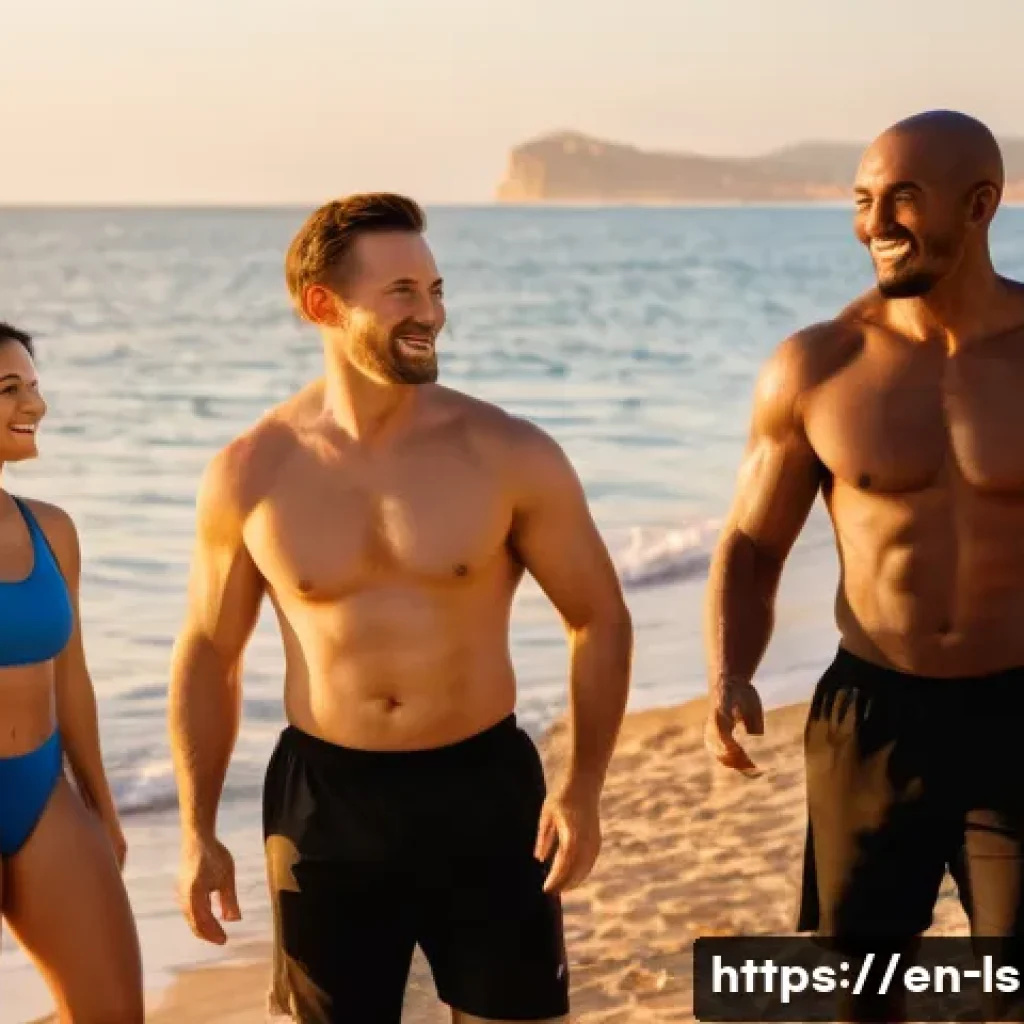 레저스포츠지도자 해외 진출 전략 - A professional leisure sports instructor leading a culturally diverse group of adults in a scenic ou...