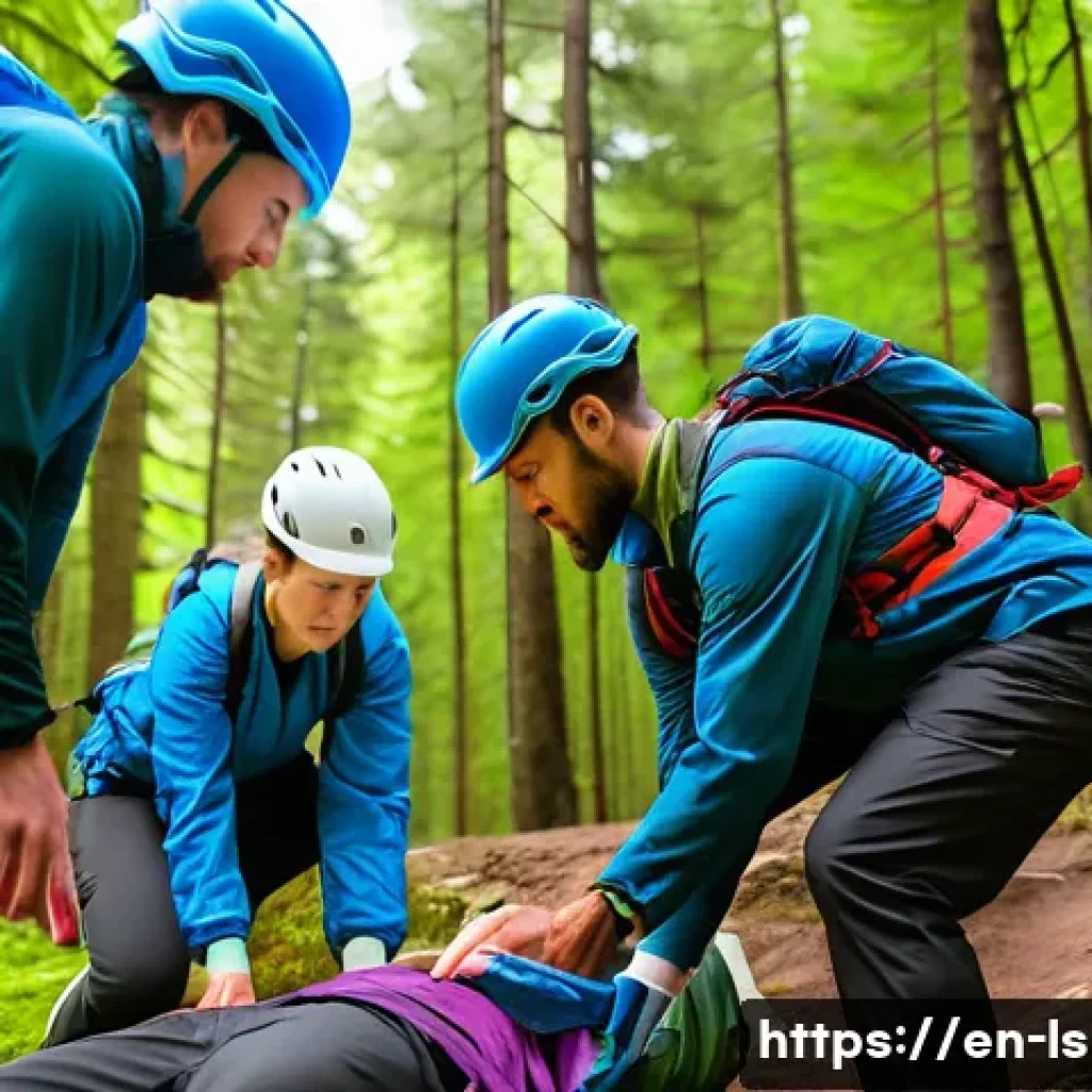 레저스포츠지도자 실기시험의 최신 출제 경향 - A dynamic outdoor training scene showing a professional instructor calmly managing a simulated sudde...